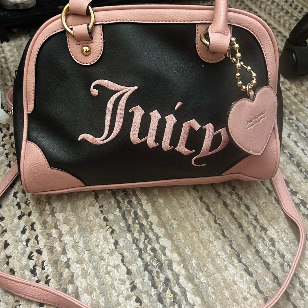 Juicy Couture Black and Pink Crossbody Bag